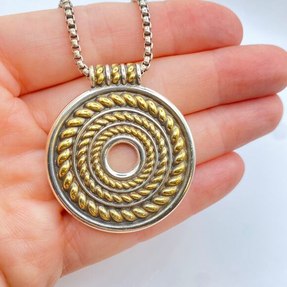 BRIGHTON FERRARA MONETE Ring Pendant Necklace JM7395 Msrp 128 18"-20" Long - Picture 2 of 5